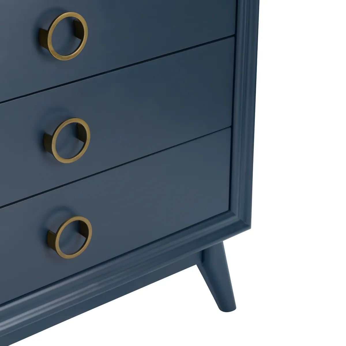 Bristol Painted Blue Nightstands (2-Pack), Mdf, Wood, Contemporary, Transitional, tapered legs, solid wood craftsmanship