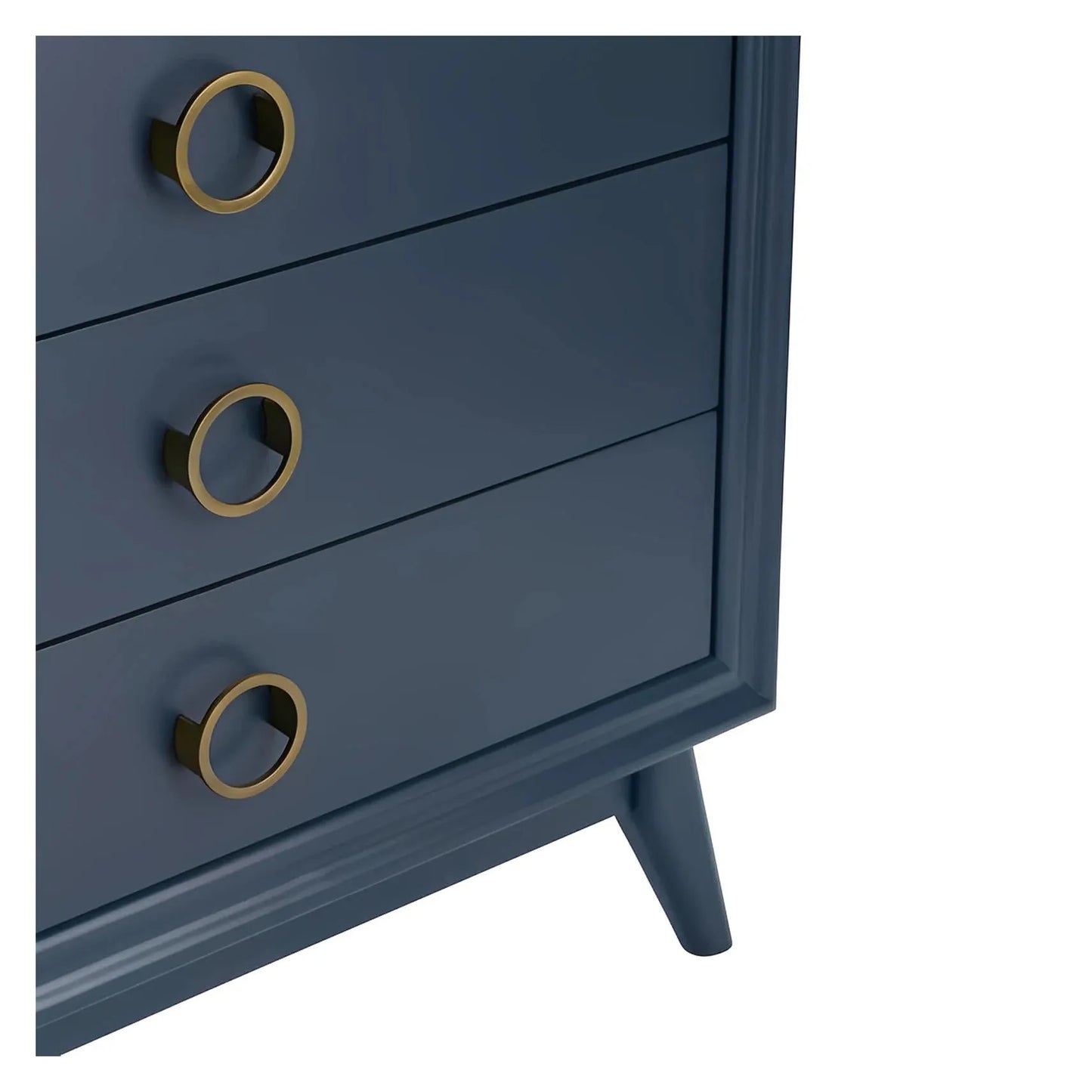 Bristol Painted Blue Nightstands (2-Pack), Mdf, Wood, Contemporary, Transitional, tapered legs, solid wood craftsmanship