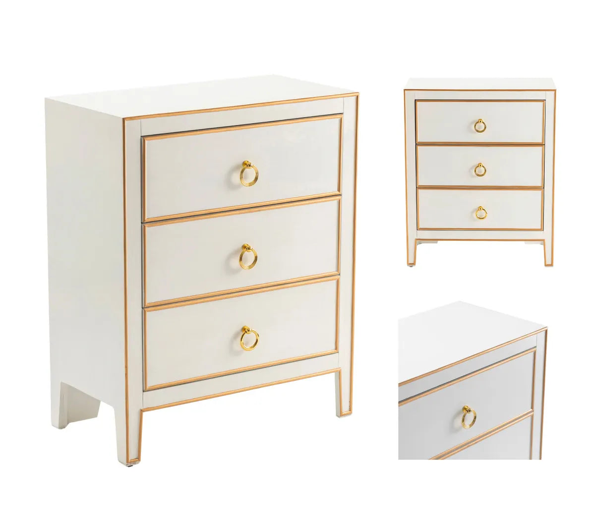 Marblehead Painted White Nightstands (2-Pack), Mdf, Wood, Contemporary, Transitional, tapered legs, solid wood crafts