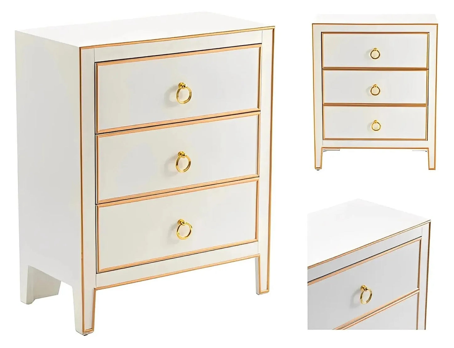 Marblehead Painted White Nightstands (2-Pack), Mdf, Wood, Contemporary, Transitional, tapered legs, solid wood crafts