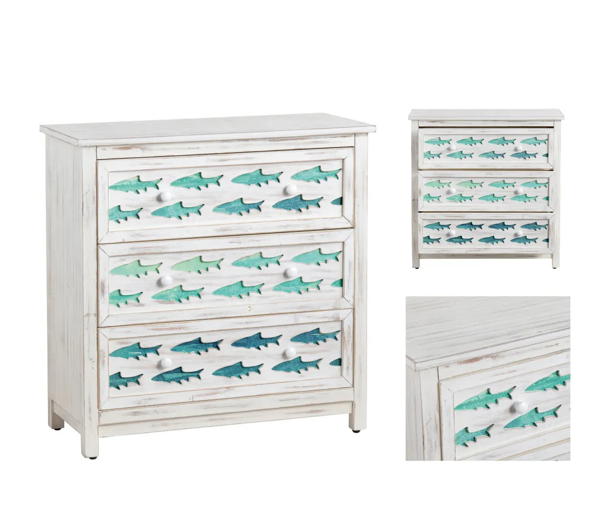 Chatham Painted White Nightstands (2-Pack), Wood, Coastal, solid wood craftsmanship, durable construction