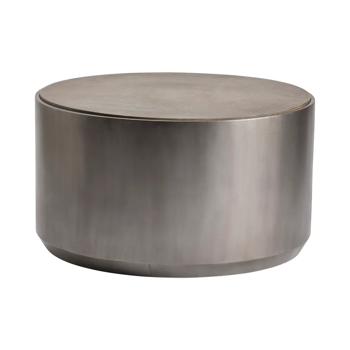 Prestwick Polished Drum Cocktail or Coffee Table