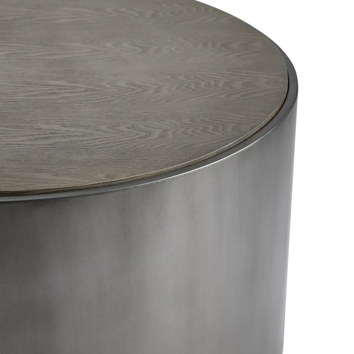 Prestwick Polished Drum Cocktail or Coffee Table