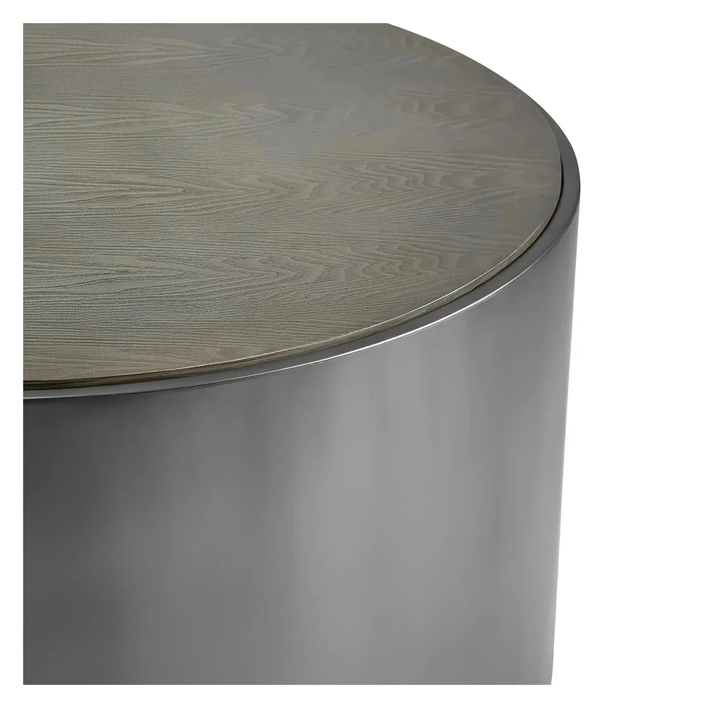 Prestwick Polished Drum Cocktail or Coffee Table