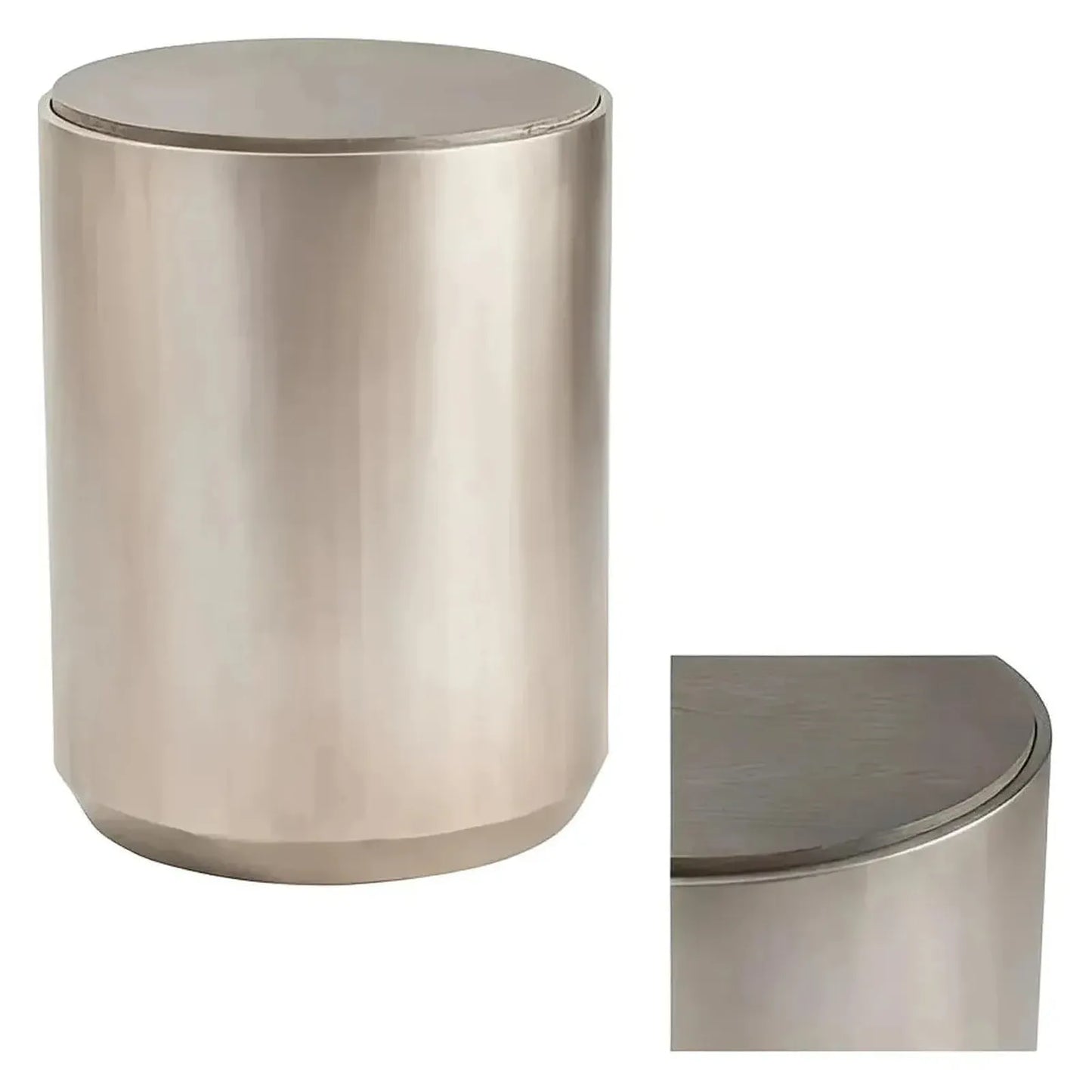 Prestwick End Table (Set of 2) - Round - Solid Wood - Metal Frame