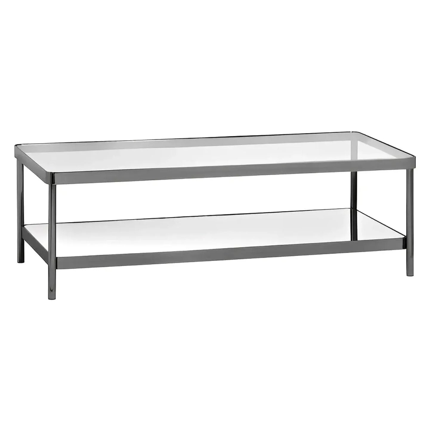 Astoria Glass & Metal Modern Cocktail or Coffee Table