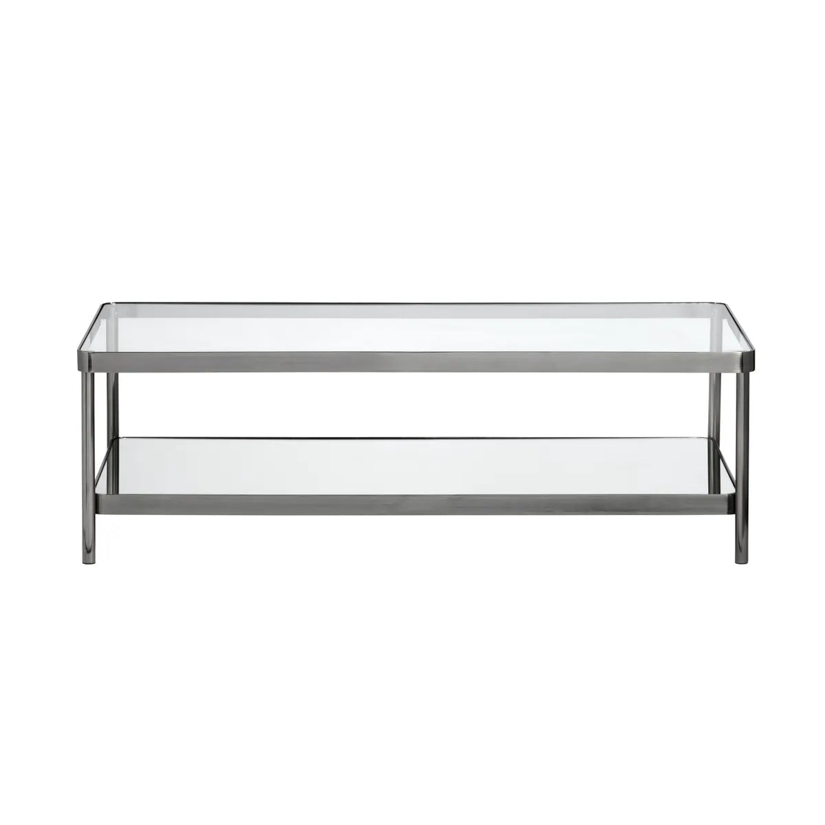 Astoria Glass & Metal Modern Cocktail or Coffee Table