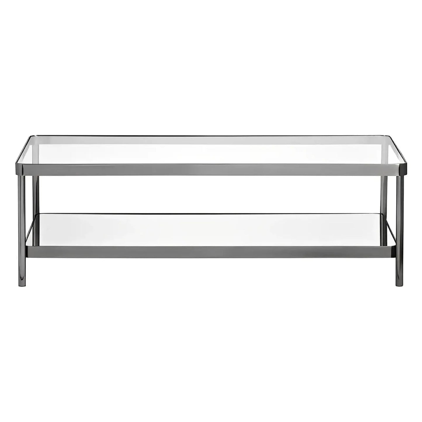 Astoria Glass & Metal Modern Cocktail or Coffee Table