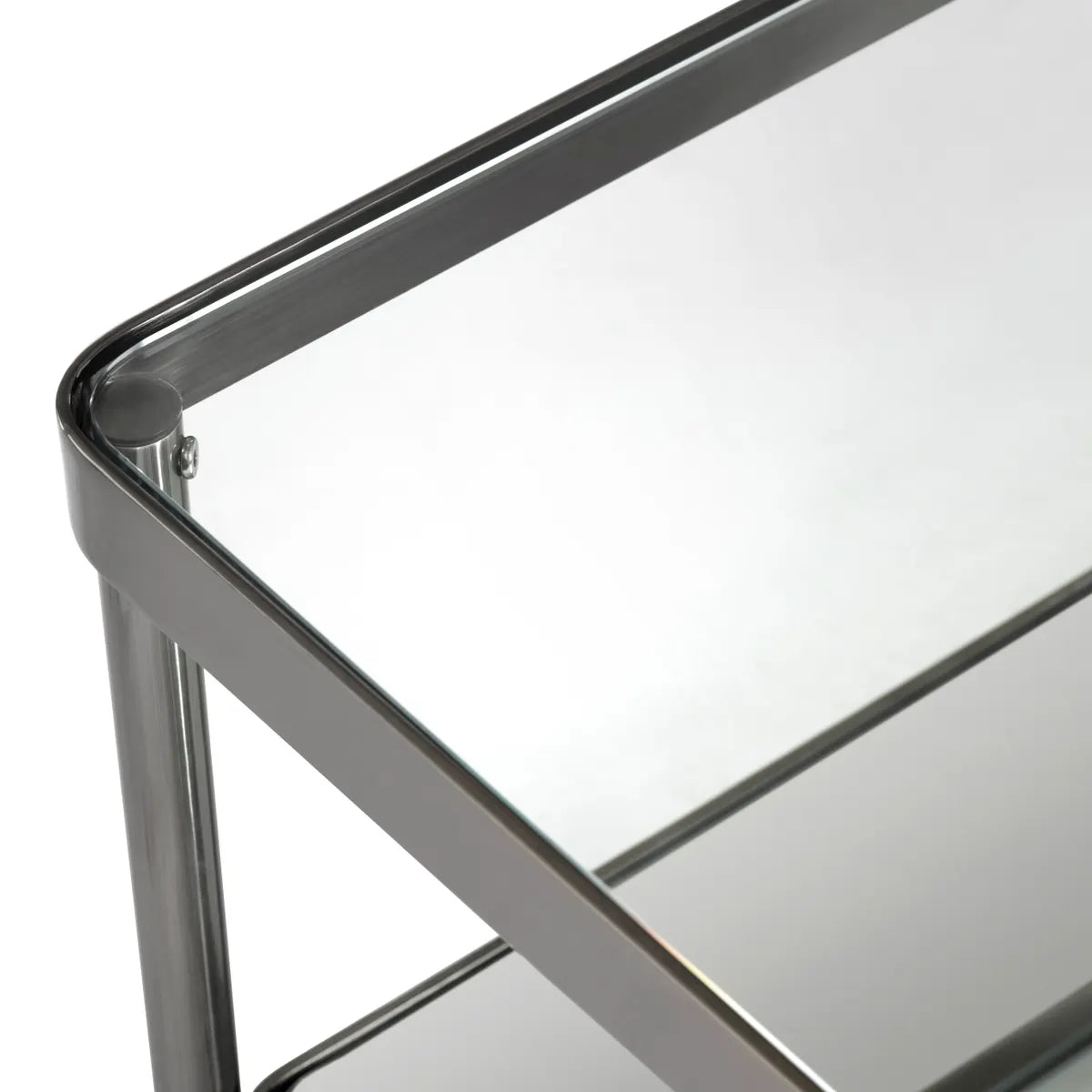 Astoria Glass & Metal Modern Cocktail or Coffee Table