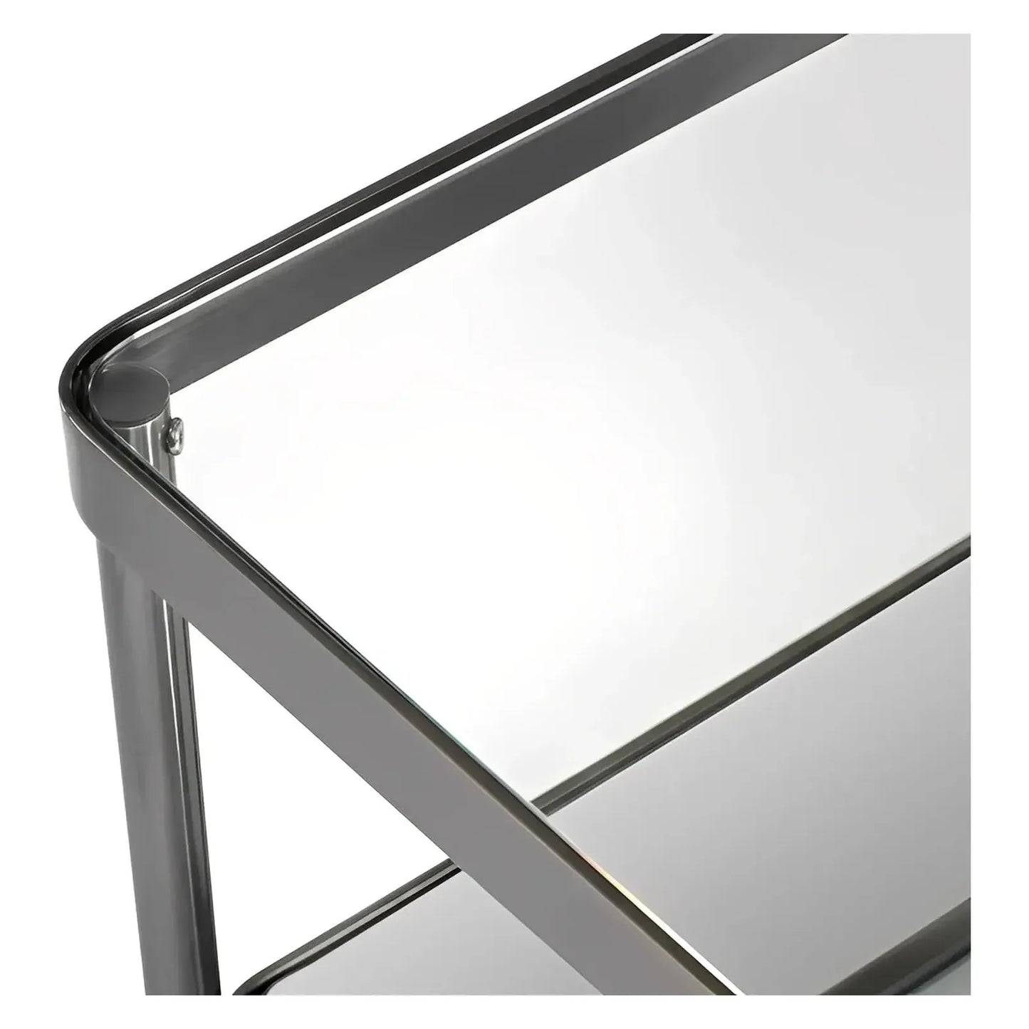 Astoria Glass & Metal Modern Cocktail or Coffee Table