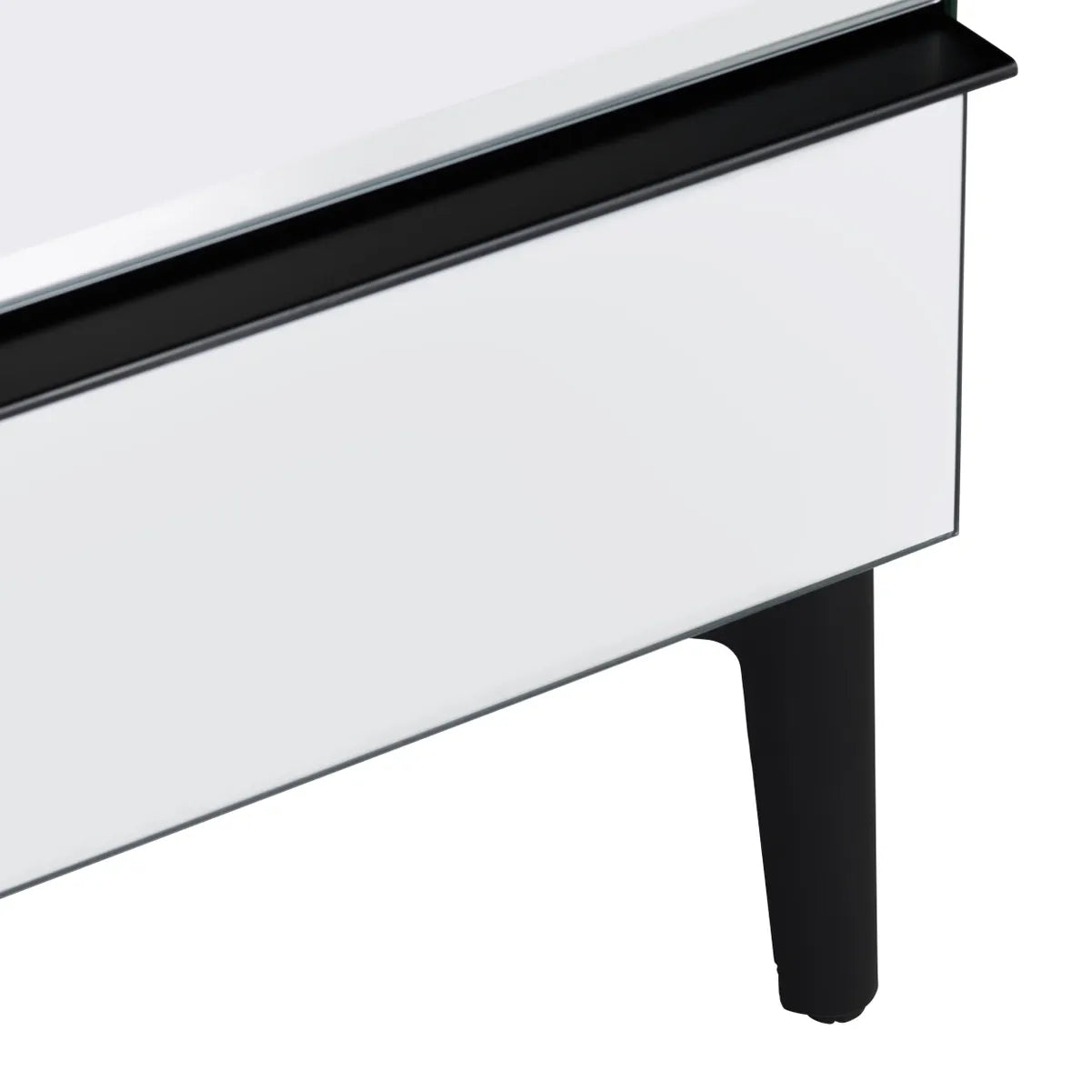 Rockport Mirror Nightstands (2-Pack) Contemporary, Transitional, tapered legs, felt-lined top drawers