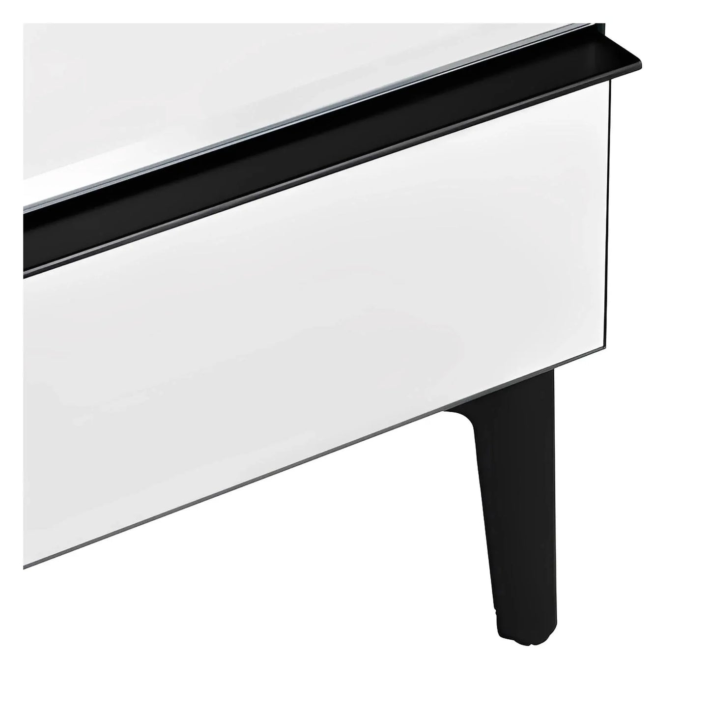 Rockport Mirror Nightstands (2-Pack) Contemporary, Transitional, tapered legs, felt-lined top drawers