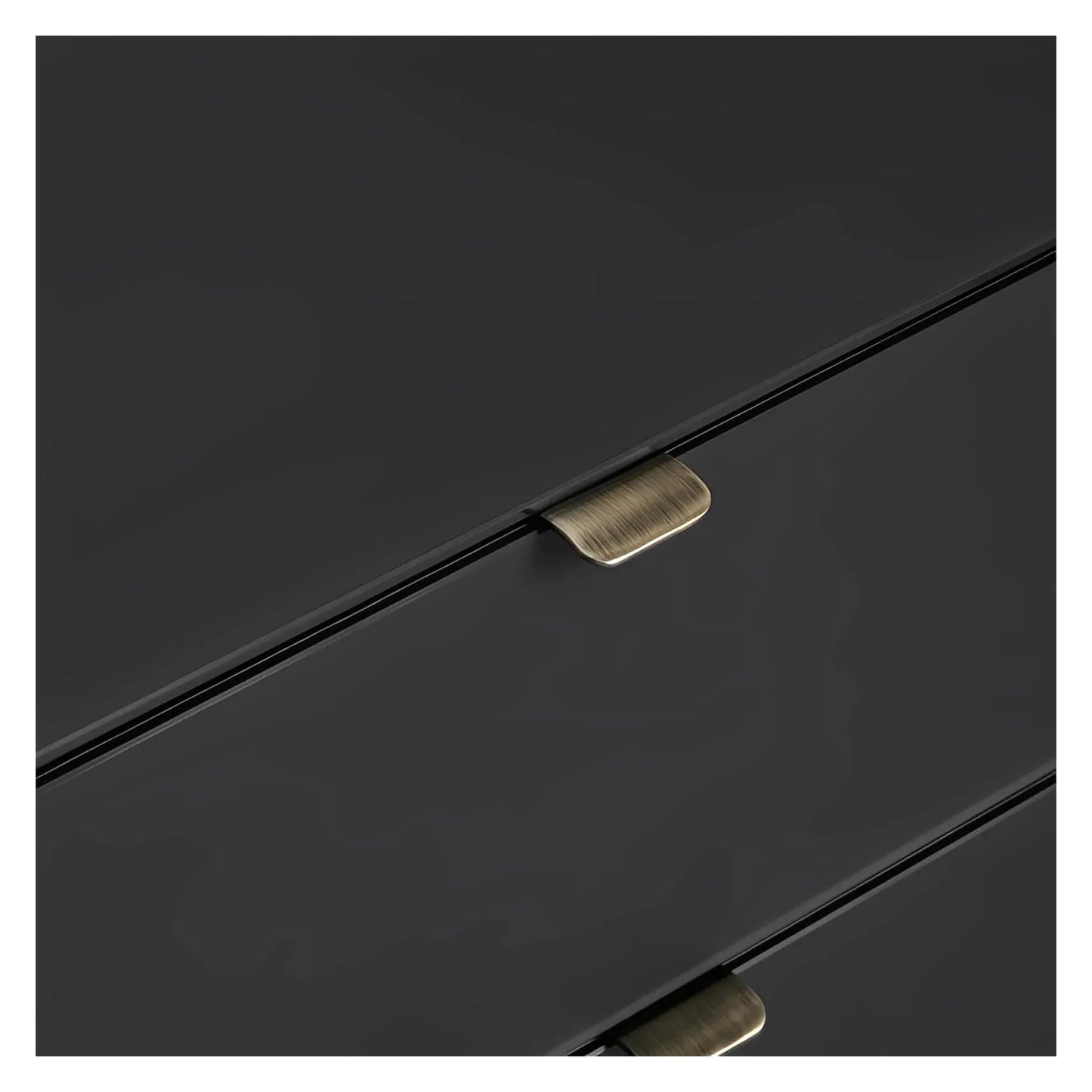 Greenville Black Nightstands (2-Pack) Contemporary, Transitional, tapered legs, felt-lined top drawers