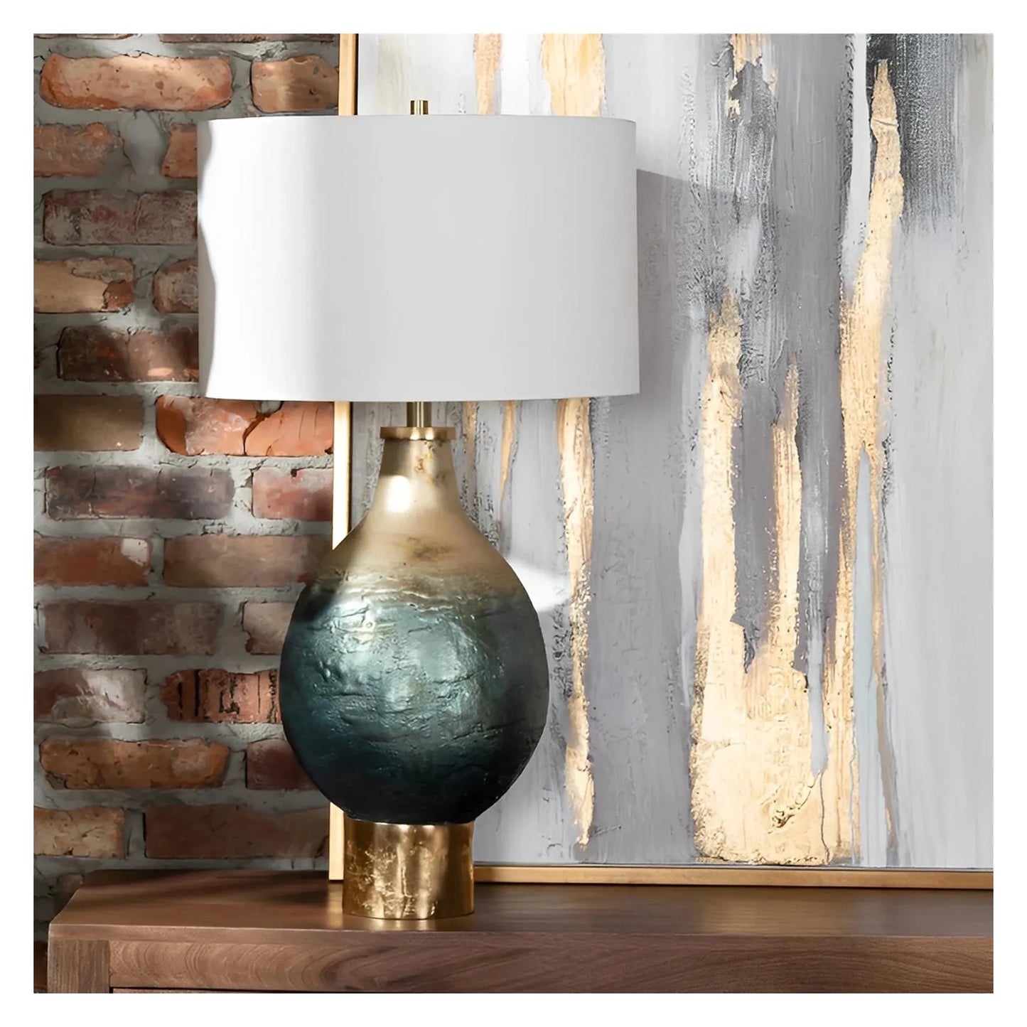 Pavo of Brookhaven Table Lamps (2-Pack), Blue, Transitional