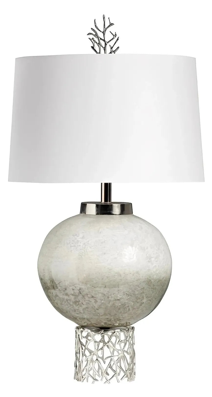 Saida of Maplewood Table Lamps (2-Pack), Silver, Coastal