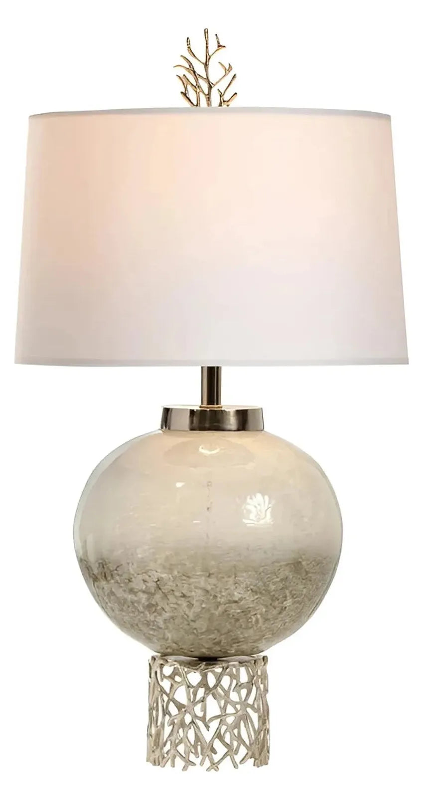 Saida of Maplewood Table Lamps (2-Pack), Silver, Coastal