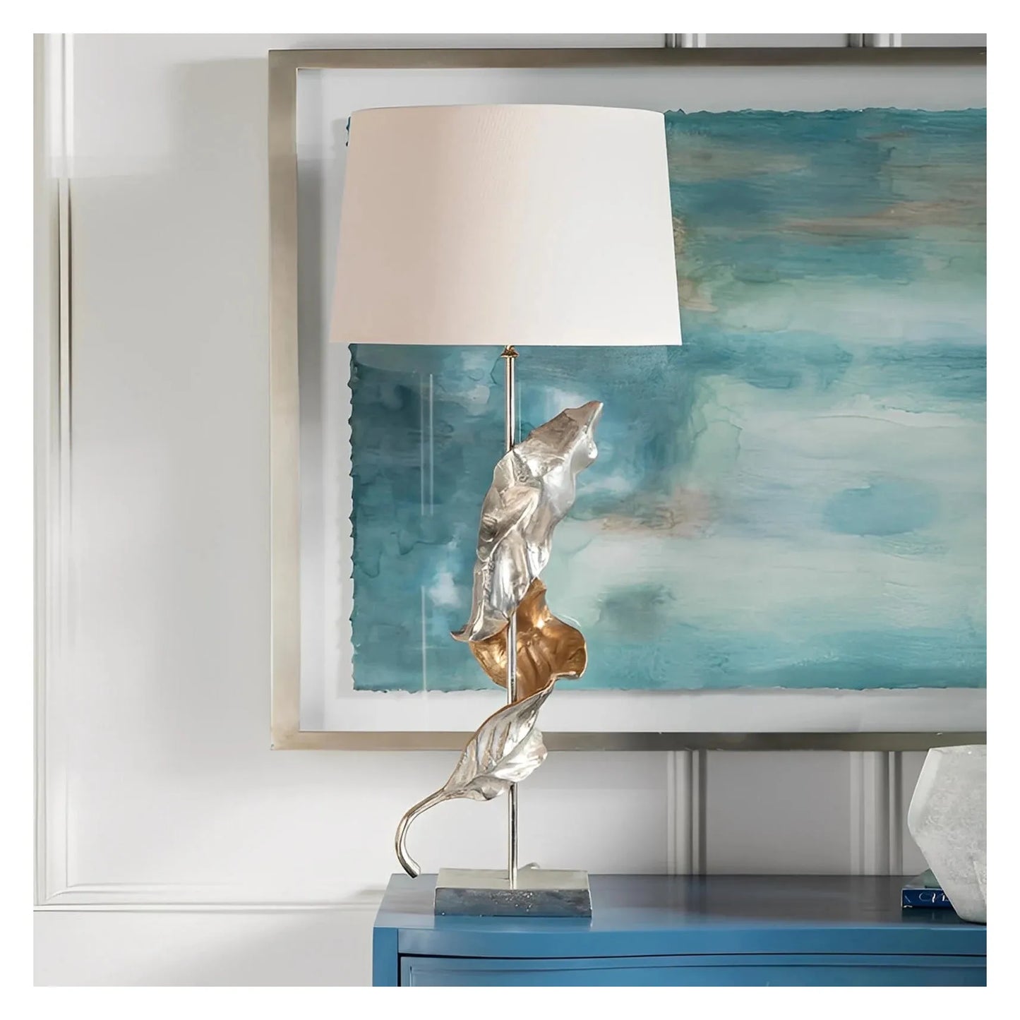 Nihal of Salem Table Lamps (2-Pack), Silver, Contemporary