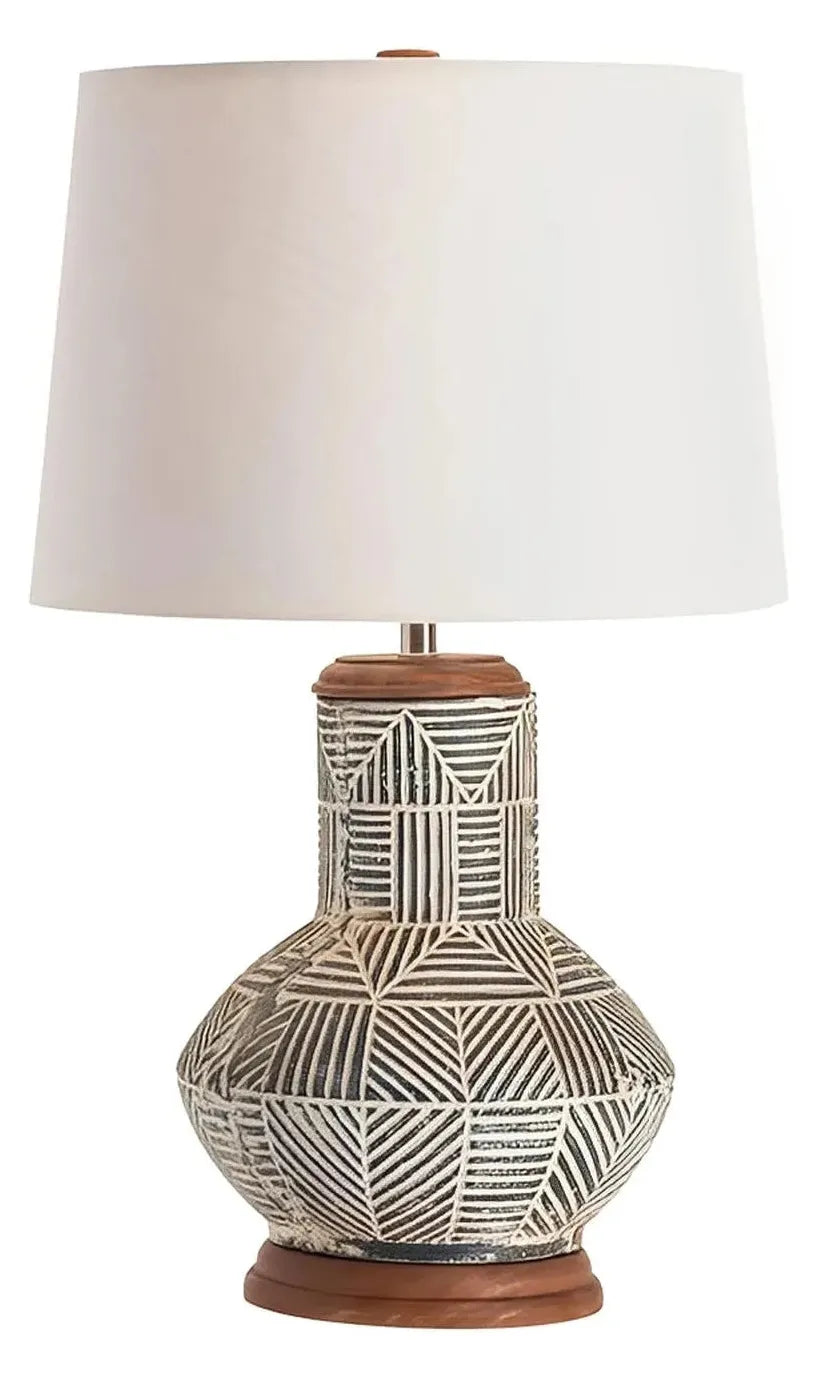 Elnath of Plymouth Table Lamps (2-Pack), Grey, Rustic