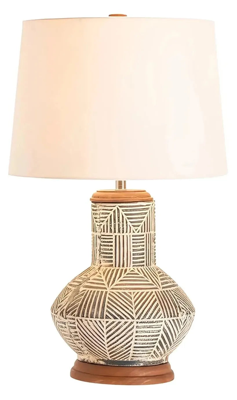 Elnath of Plymouth Table Lamps (2-Pack), Grey, Rustic