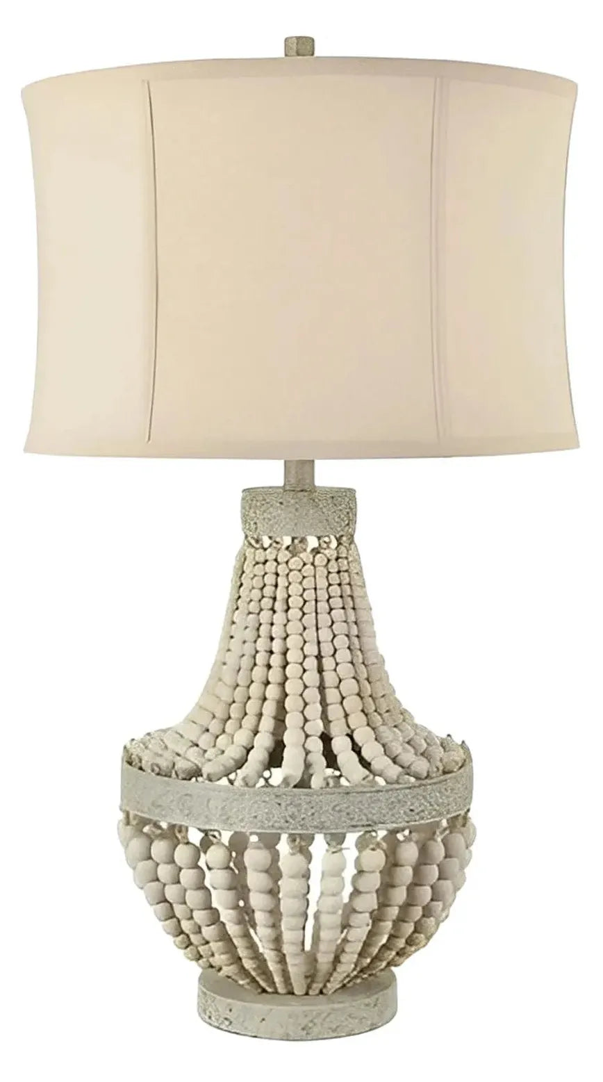 Greenwich Beaded Chandelier Table Lamps (2-Pack), Natural, Off-White