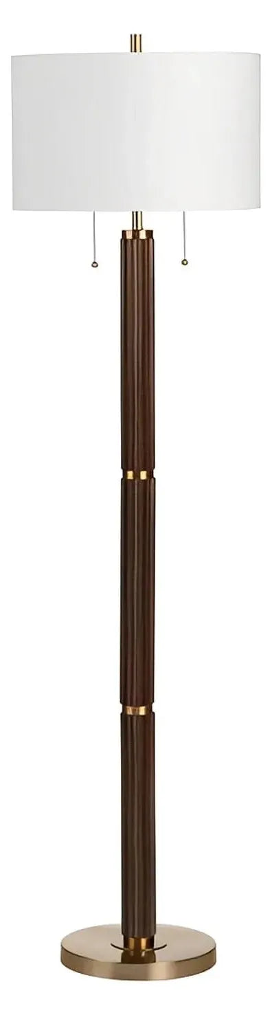 Gienah of Kennebec Bay Floor Lamp, Brown, Transitional