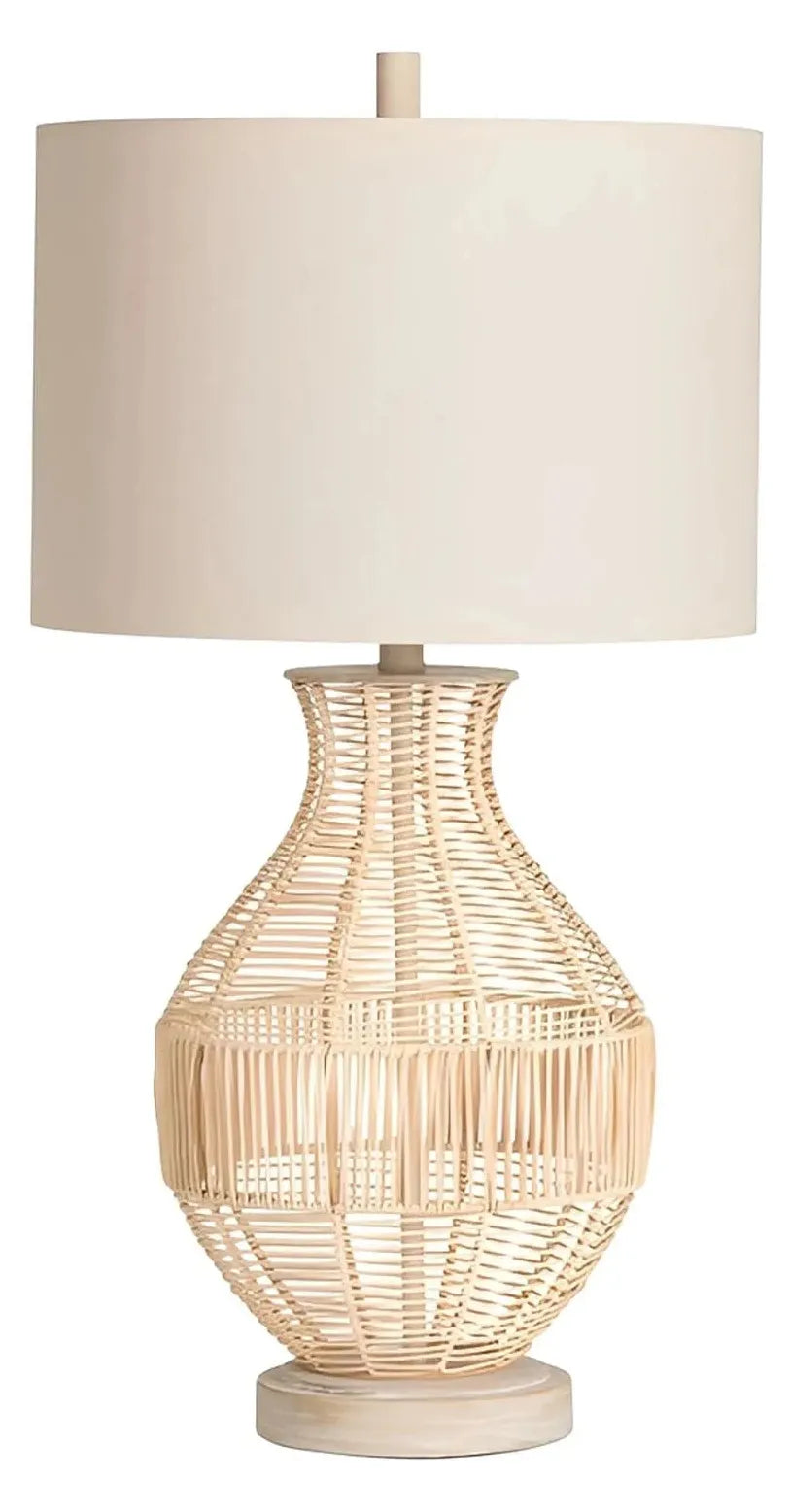 Pollux of Foxboro Table Lamps (2-Pack), Natural, Coastal