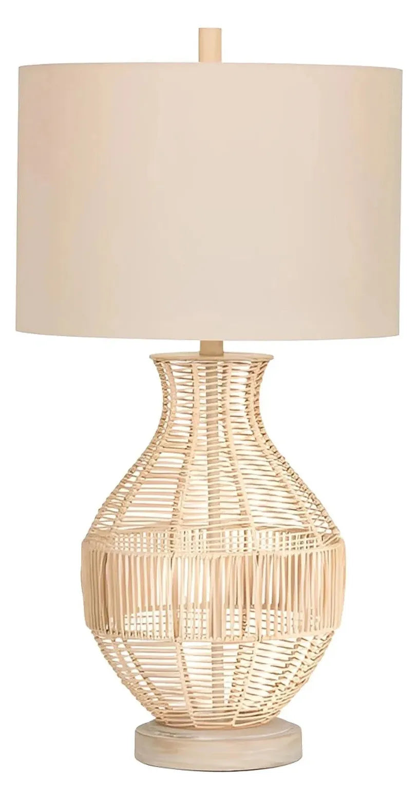 Pollux of Foxboro Table Lamps (2-Pack), Natural, Coastal