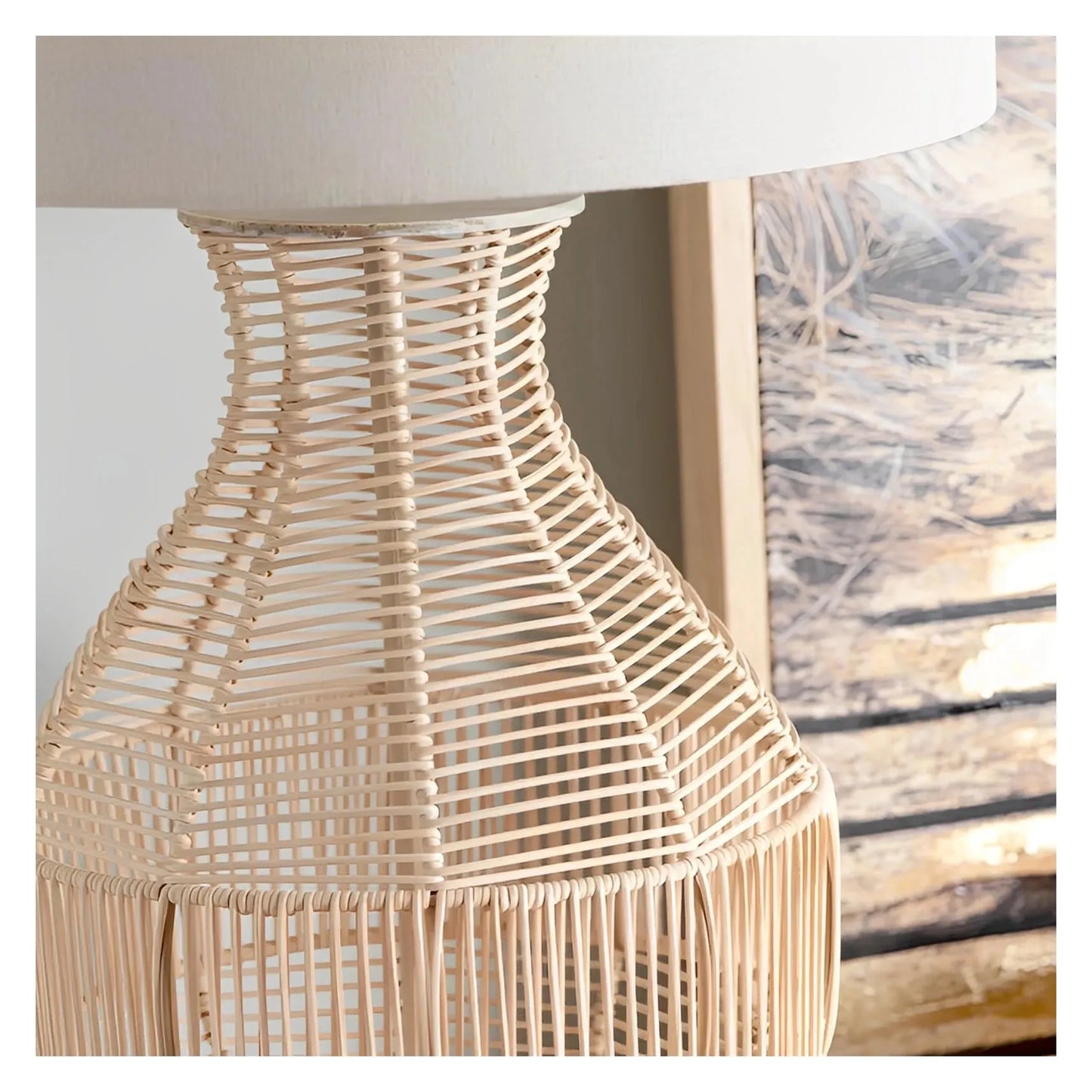 Pollux of Foxboro Table Lamps (2-Pack), Natural, Coastal