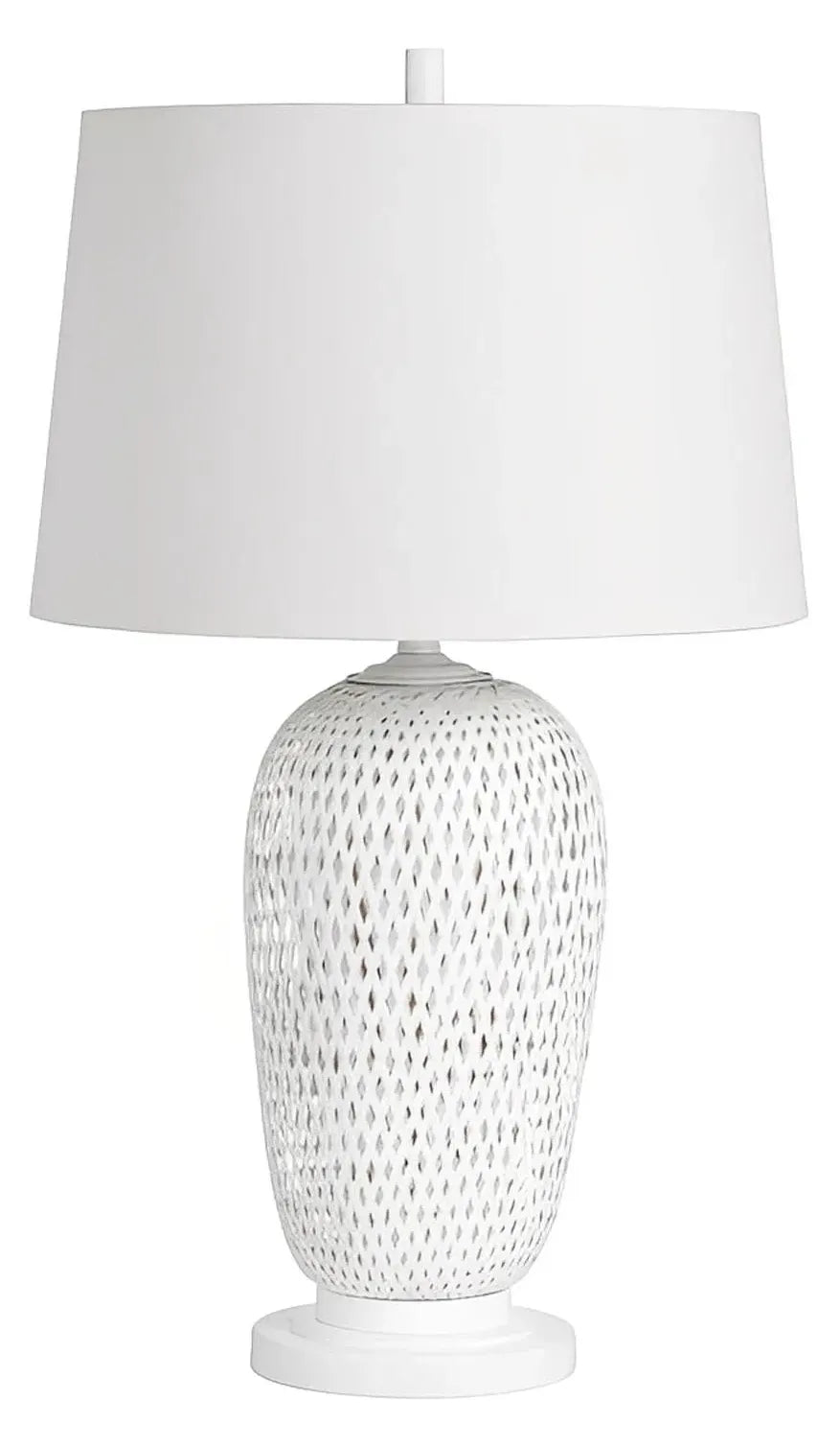 Avior of Stillwater Table Lamps (2-Pack), White, Coastal