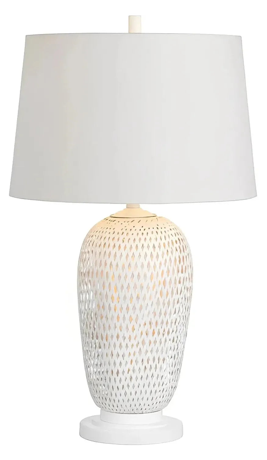 Avior of Stillwater Table Lamps (2-Pack), White, Coastal