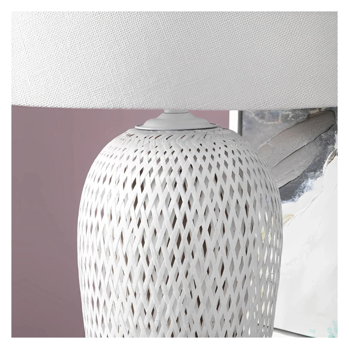 Avior of Stillwater Table Lamps (2-Pack), White, Coastal