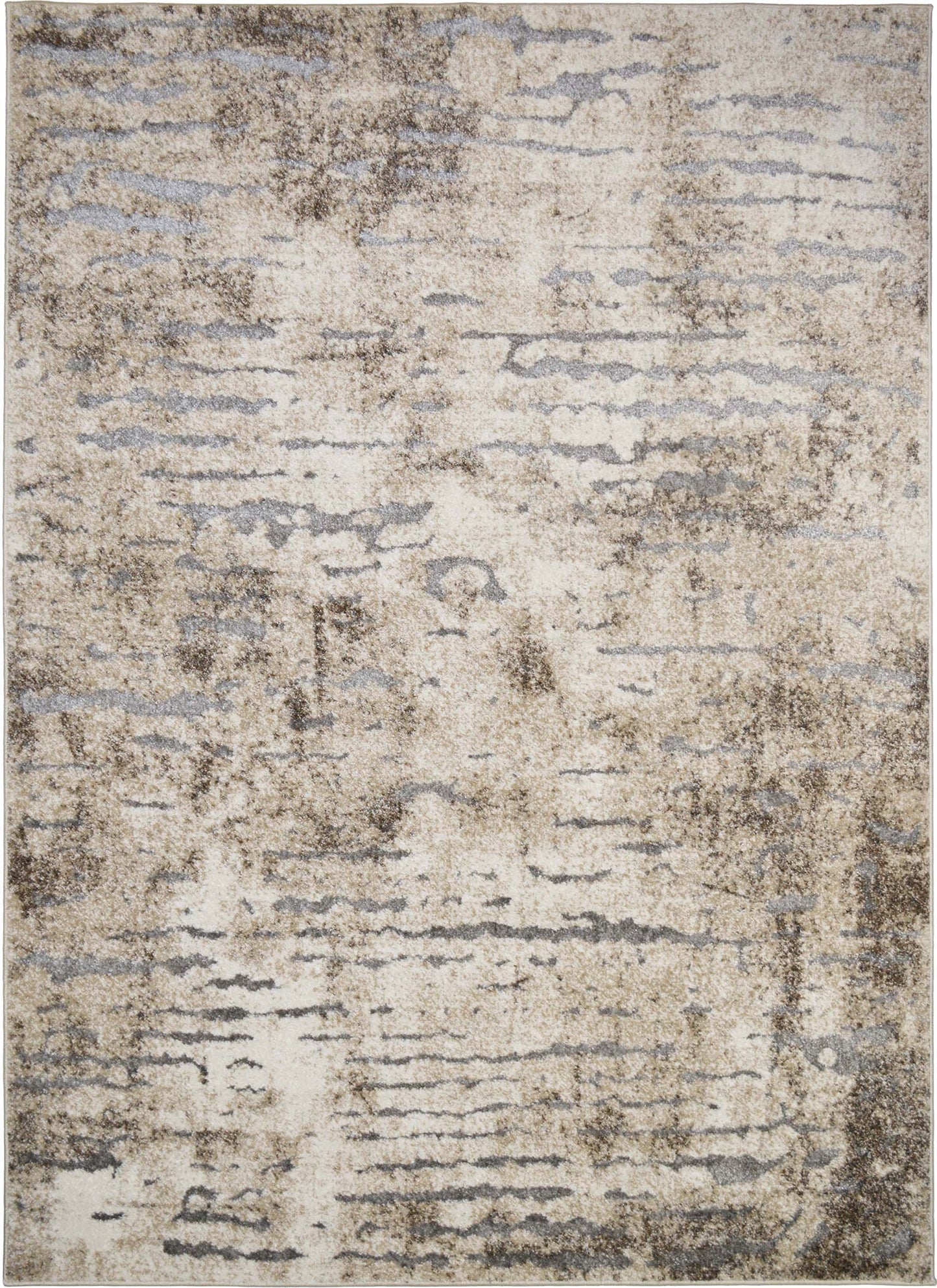 Denver High/Low Textured Rugs 12mm Pile Height -  Slate Cream 7'10"x9'10"