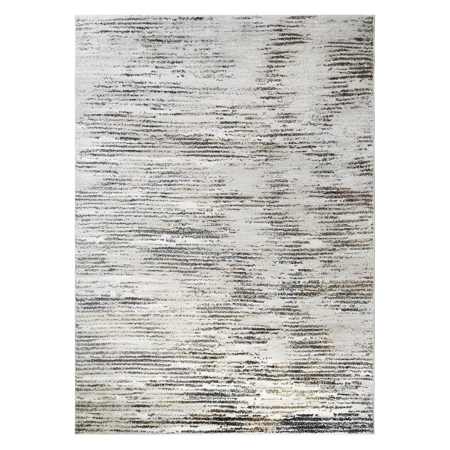 Denver High/Low Textured Rugs 12mm Pile Height - Druid Cream 5'3"x7'3"