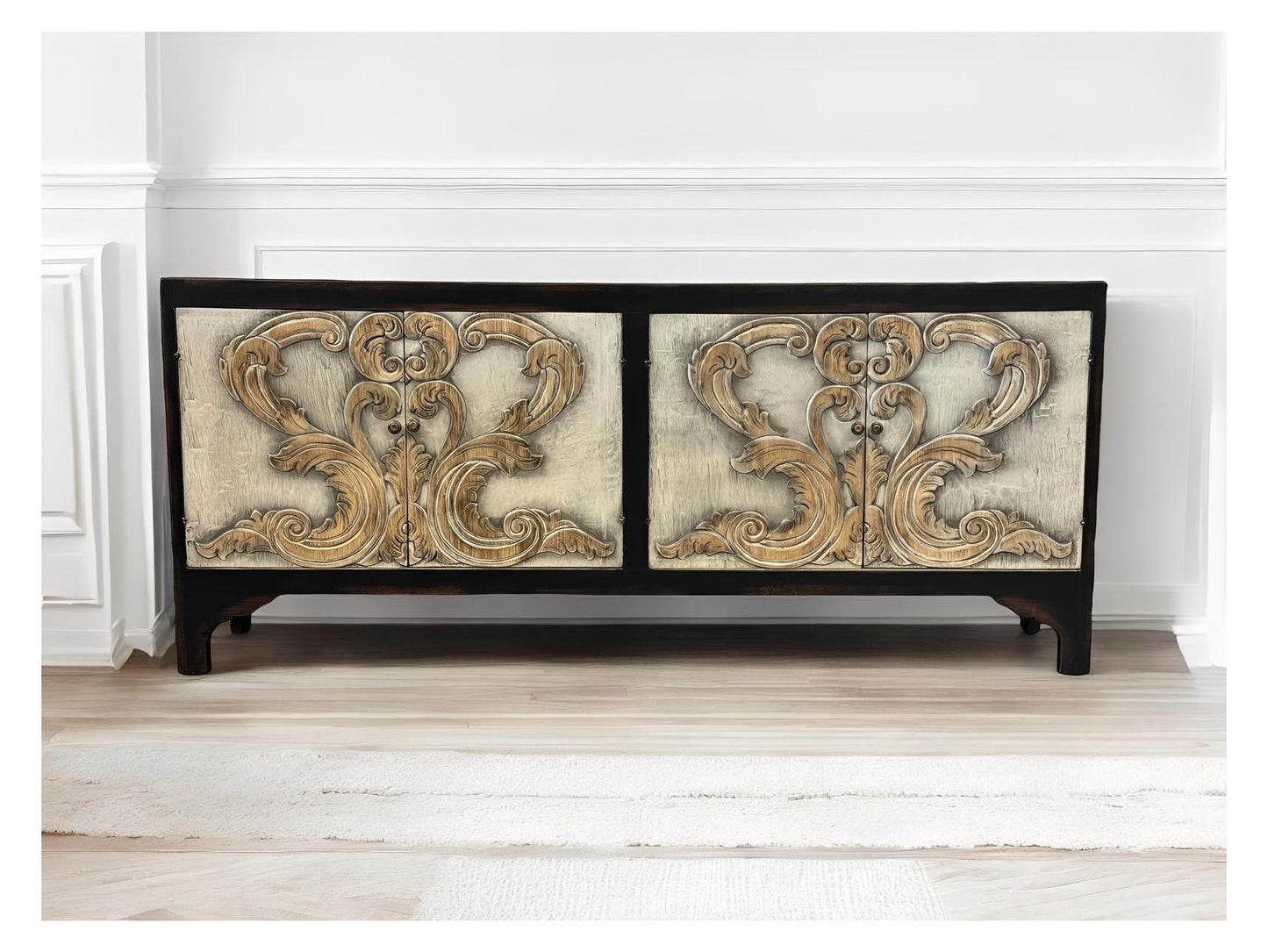 Nazelles Luxurious Wooden Dining Buffet Table - 19.5 x 84 x 36 Inches