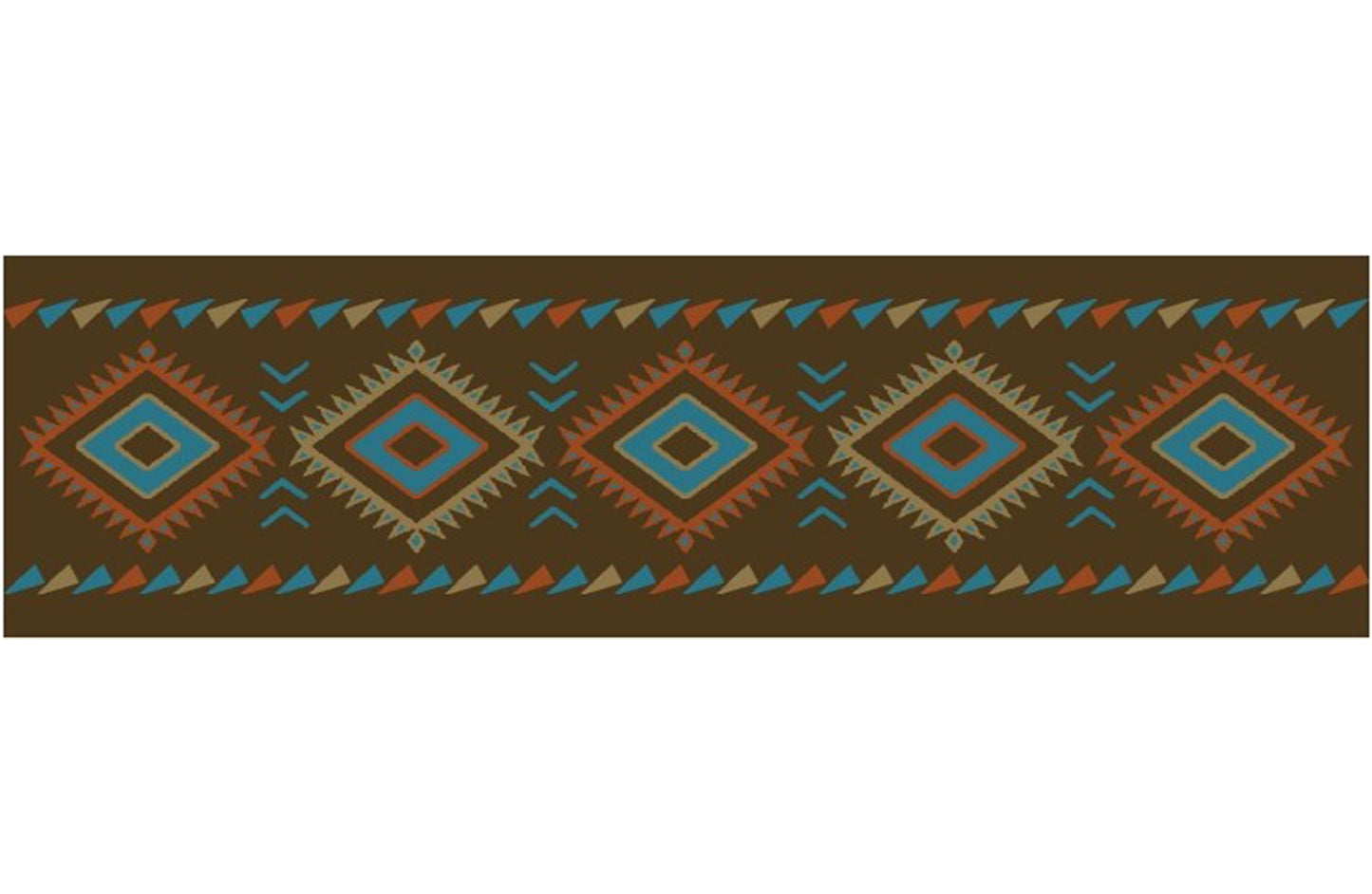 Cozy Cabin Diamonds Brown Stair Tread 9"x30" ; (Pack of 13), Made in the USA, 8mm pile height