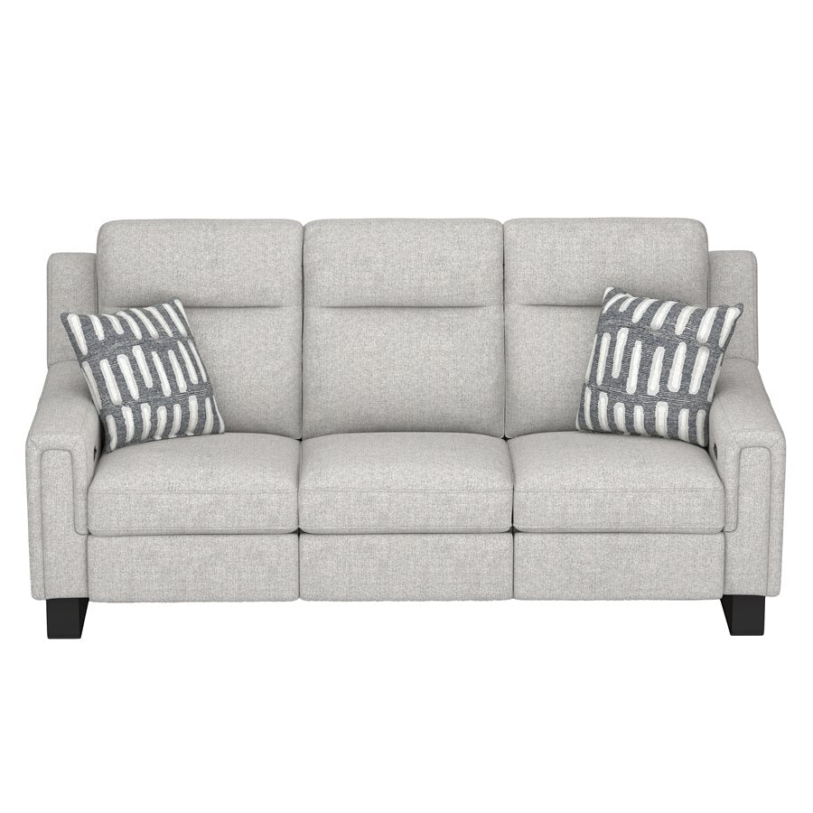 2P SOFA W / DROP DOWN TABLE, STORAGE DRAWER & 2 PILLOWS - CREAM