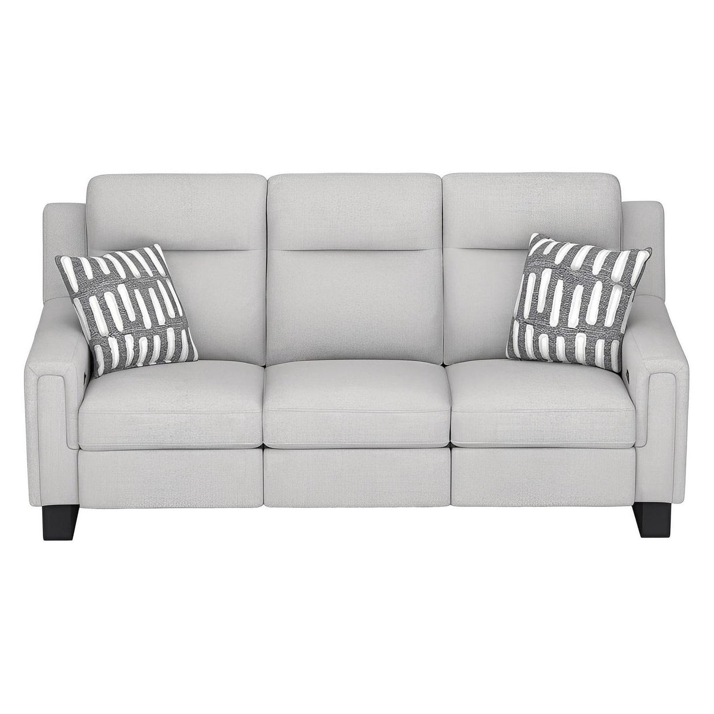 2P SOFA W / DROP DOWN TABLE, STORAGE DRAWER & 2 PILLOWS - CREAM