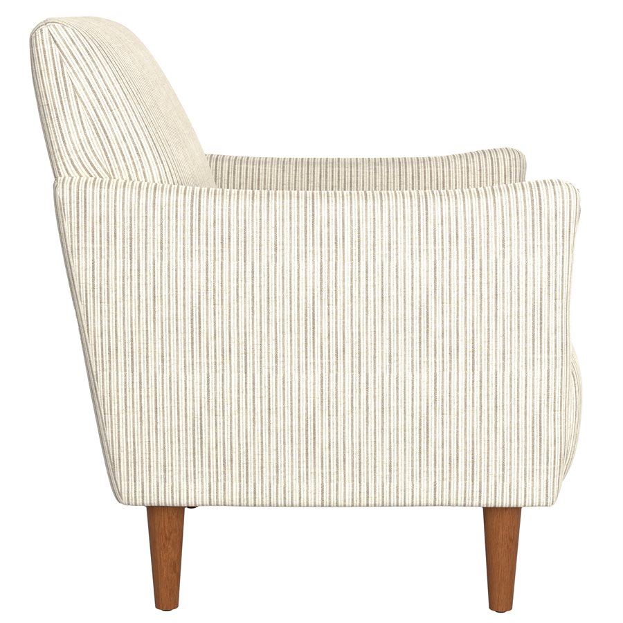 Ash stripe Upholstered Accent Chair with Arms (2-Pack)