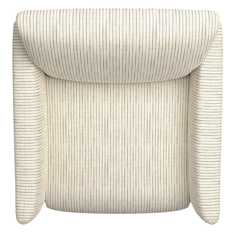 Ash stripe Upholstered Accent Chair with Arms (2-Pack)