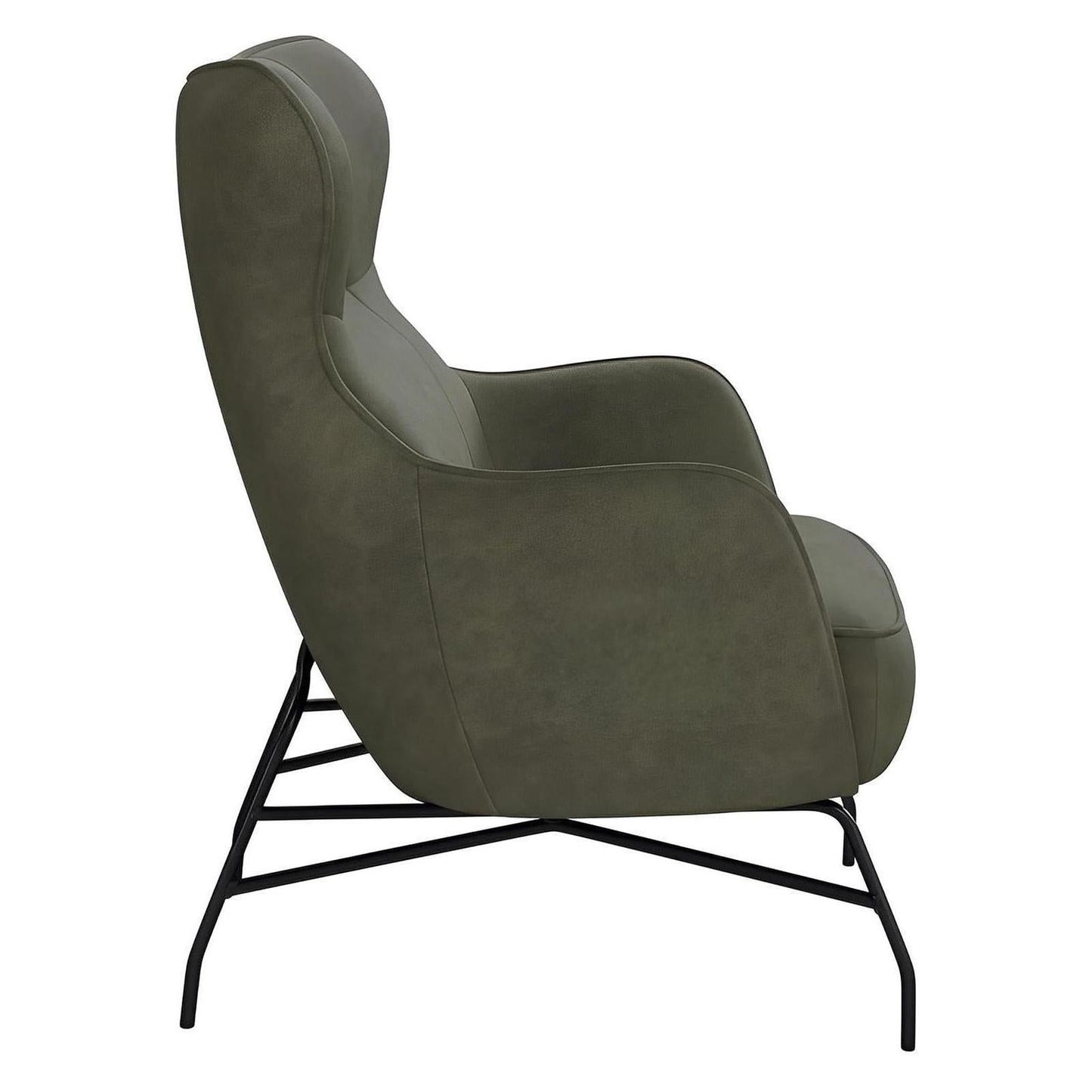 Green pu Upholstered Accent Chair Contemporary Design (2-Pack)