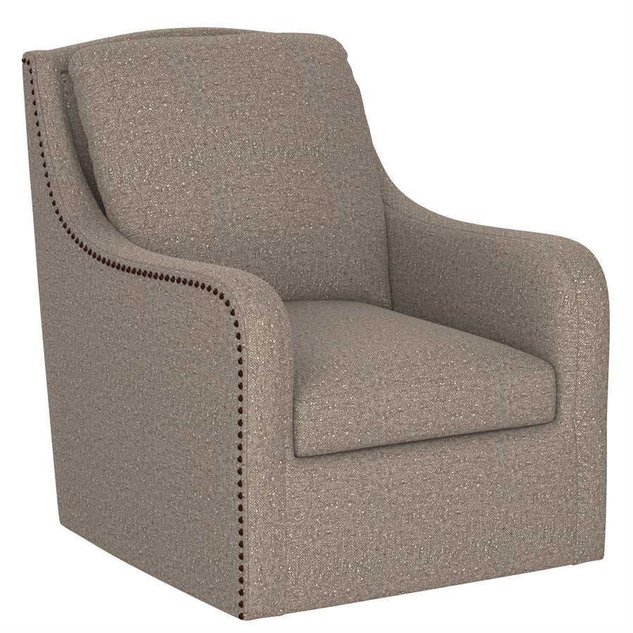 Taupe Fabric Accent Chair with Nail Trim (2-Pack)