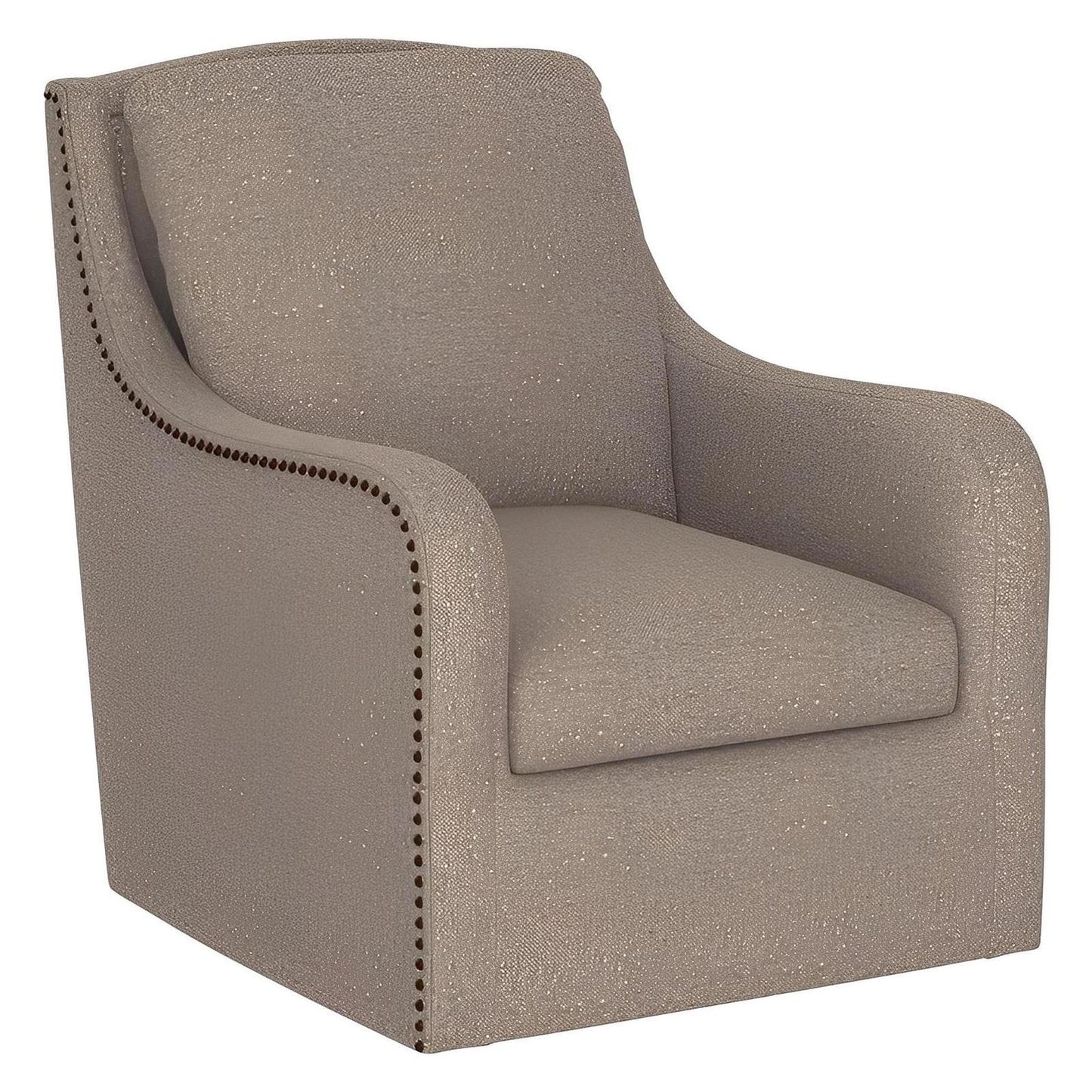 Taupe Fabric Accent Chair with Nail Trim (2-Pack)