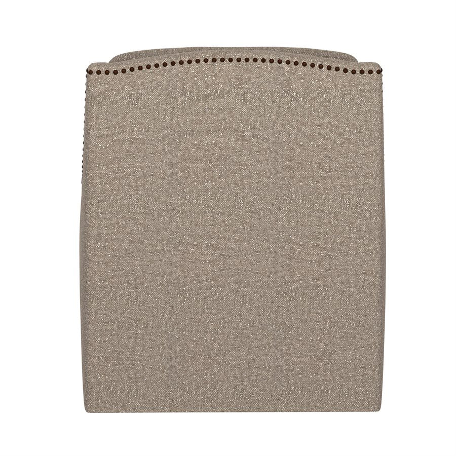 Taupe Fabric Accent Chair with Nail Trim (2-Pack)