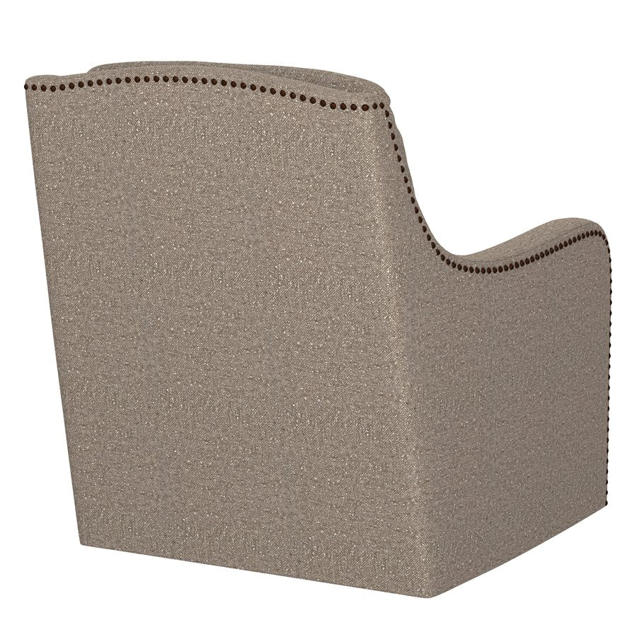 Taupe Fabric Accent Chair with Nail Trim (2-Pack)