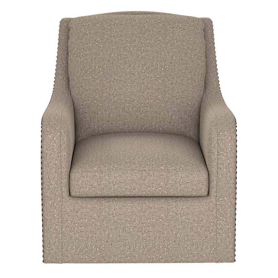 Taupe Fabric Accent Chair with Nail Trim (2-Pack)