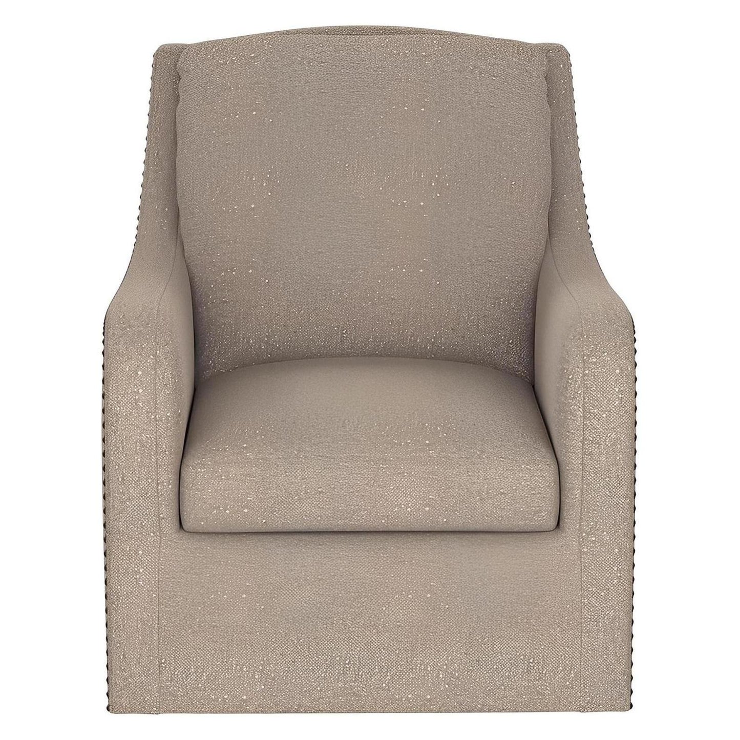 Taupe Fabric Accent Chair with Nail Trim (2-Pack)