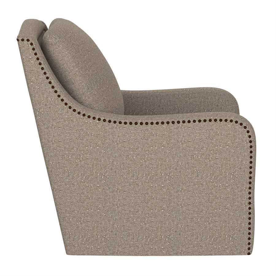 Taupe Fabric Accent Chair with Nail Trim (2-Pack)