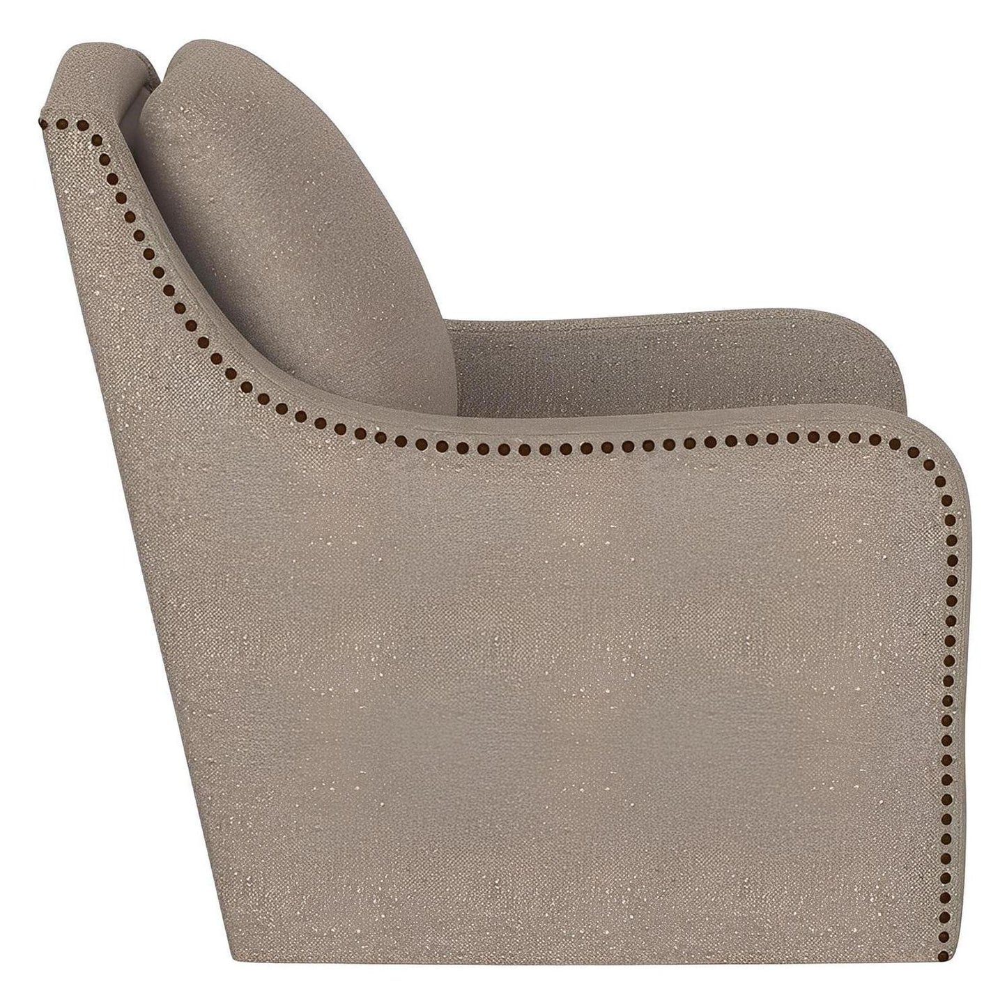 Taupe Fabric Accent Chair with Nail Trim (2-Pack)