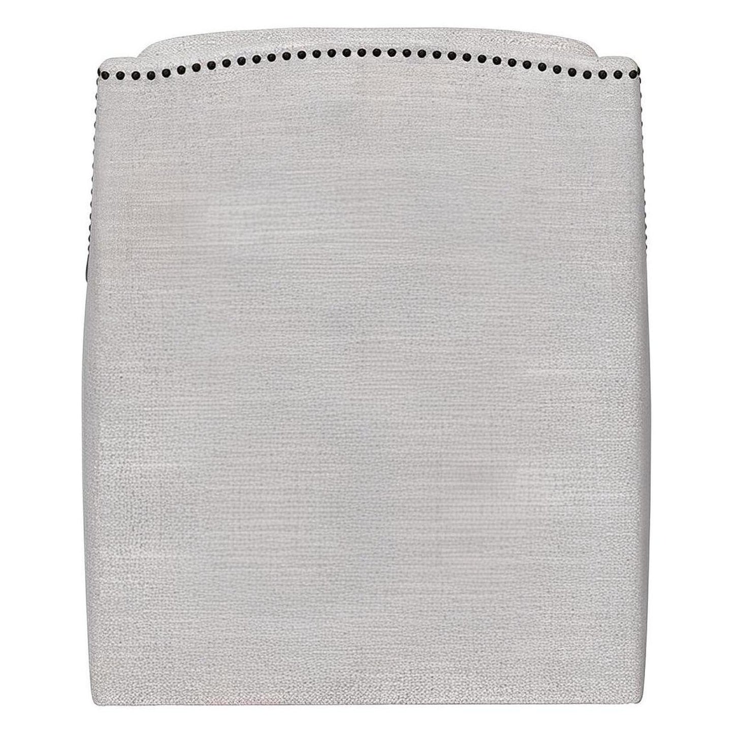 Cream Fabric Accent Chair with Nail Trim (2-Pack)