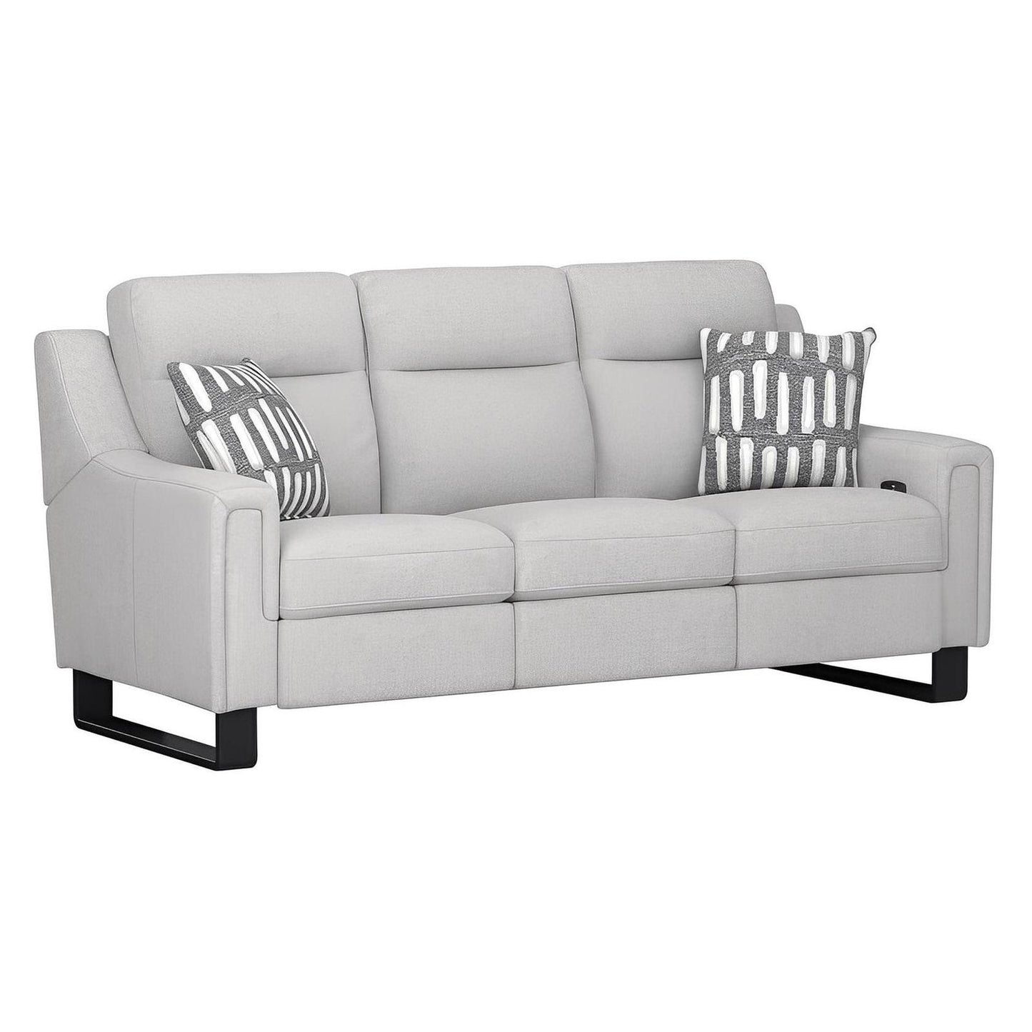 2P SOFA W / DROP DOWN TABLE, STORAGE DRAWER & 2 PILLOWS - CREAM